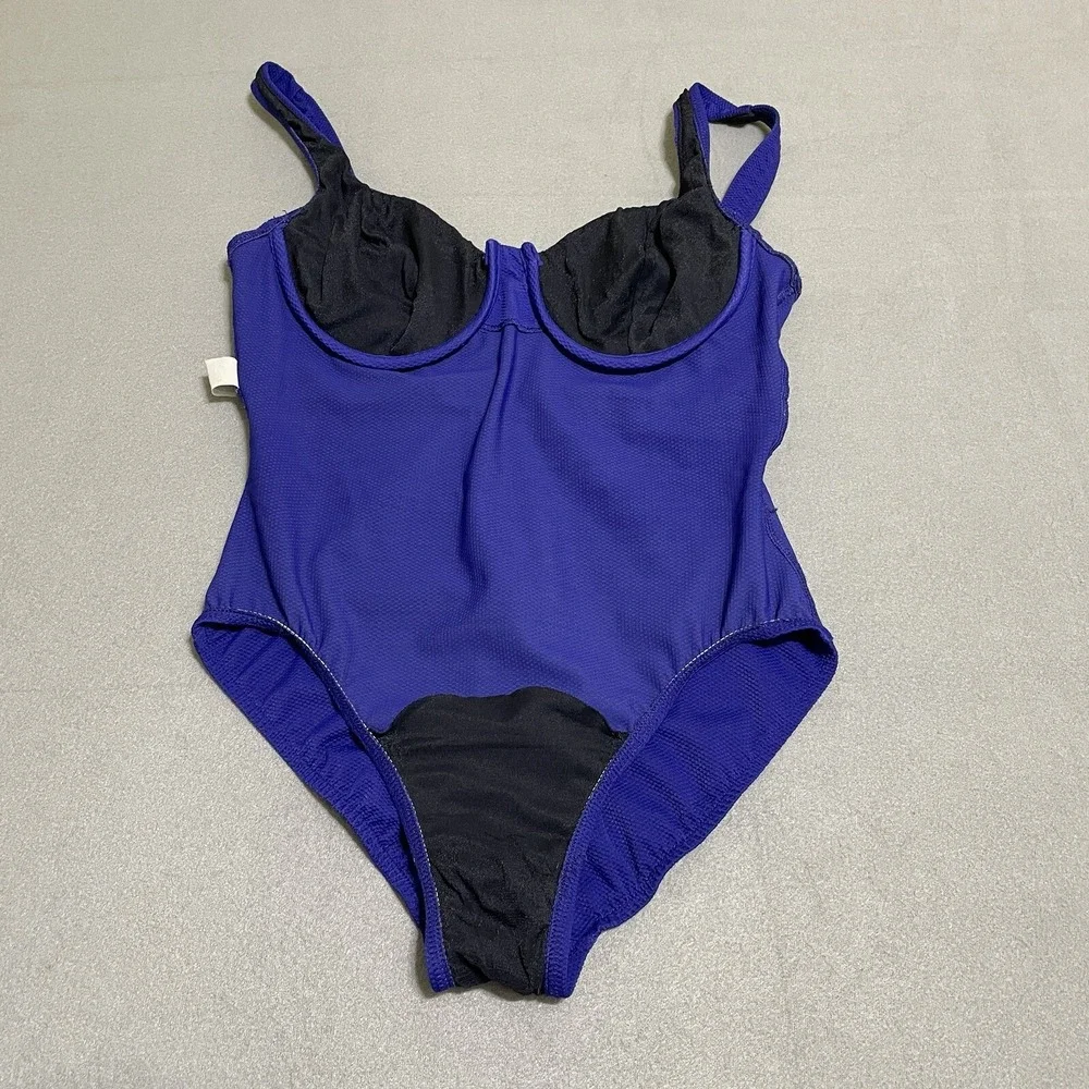 Miraclesuit Womens Royal Blue One Piece Bathing Suit Underwire Cups Swimsuit L* - Picture 12 of 13